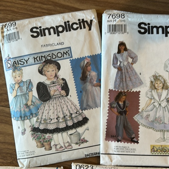 SOLD on EBay-Vintage 90s Daisy Kingdom Sewing Patterns Bundle Girls Dresses 3-6 - Picture 9 of 13
